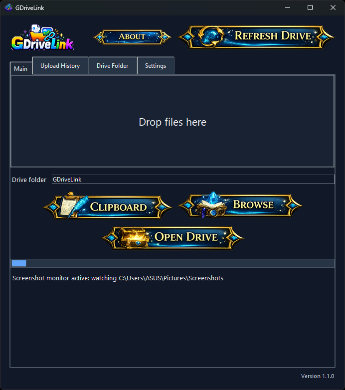 GDriveLink screenshot