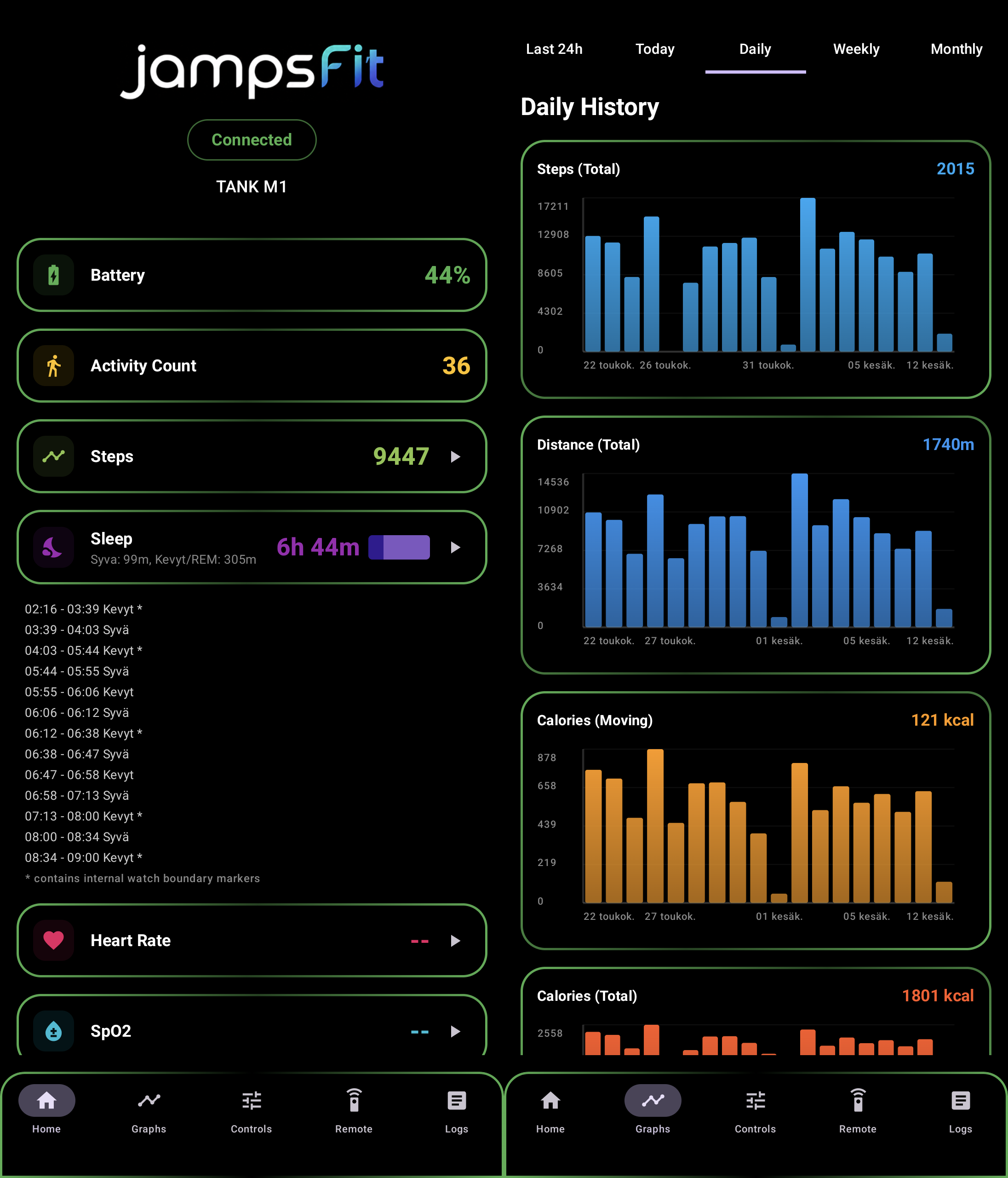 jampsFit screenshot