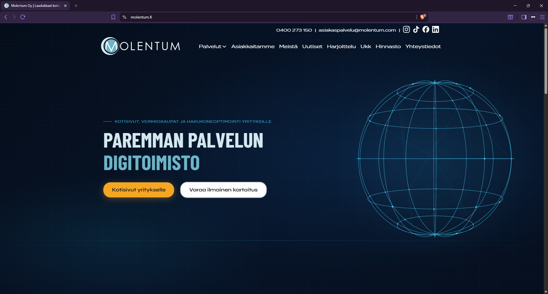 Molentum website screenshot