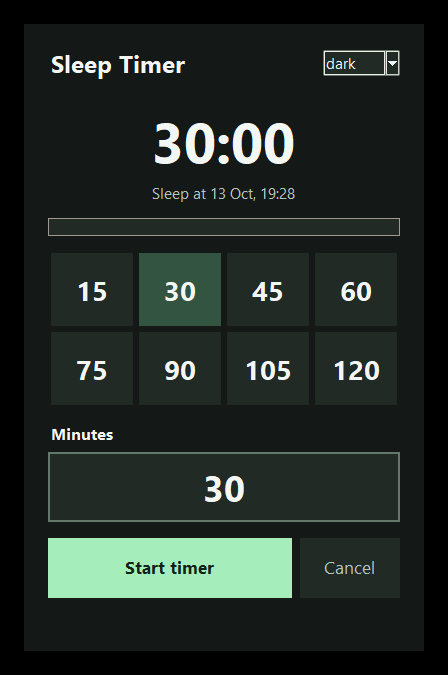Sleep-Timer 1.1.2 with large presets and custom minute input