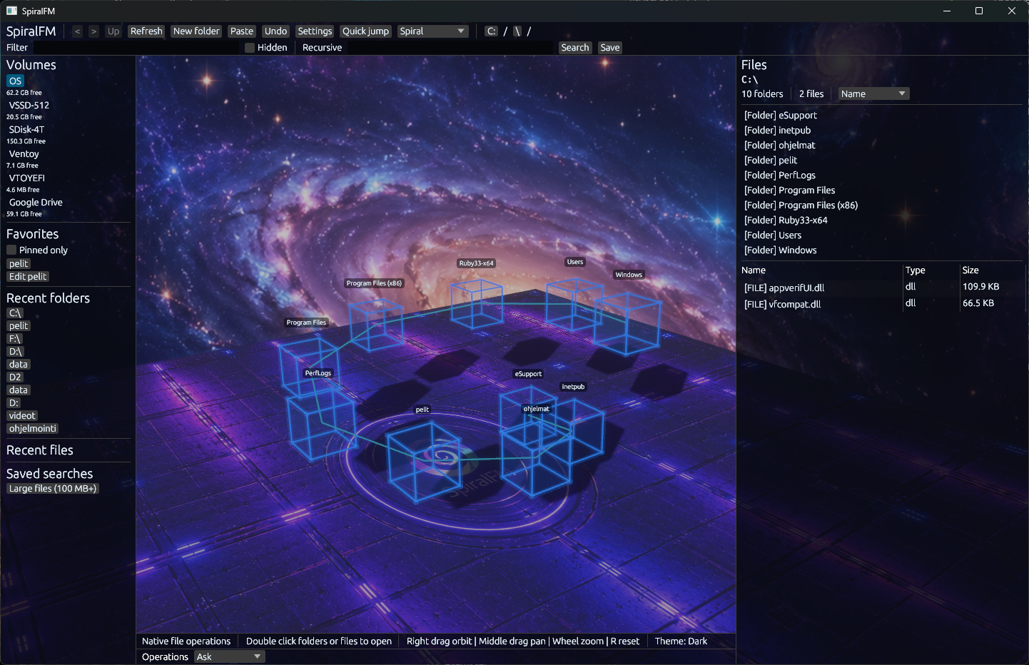 SpiralFM screenshot